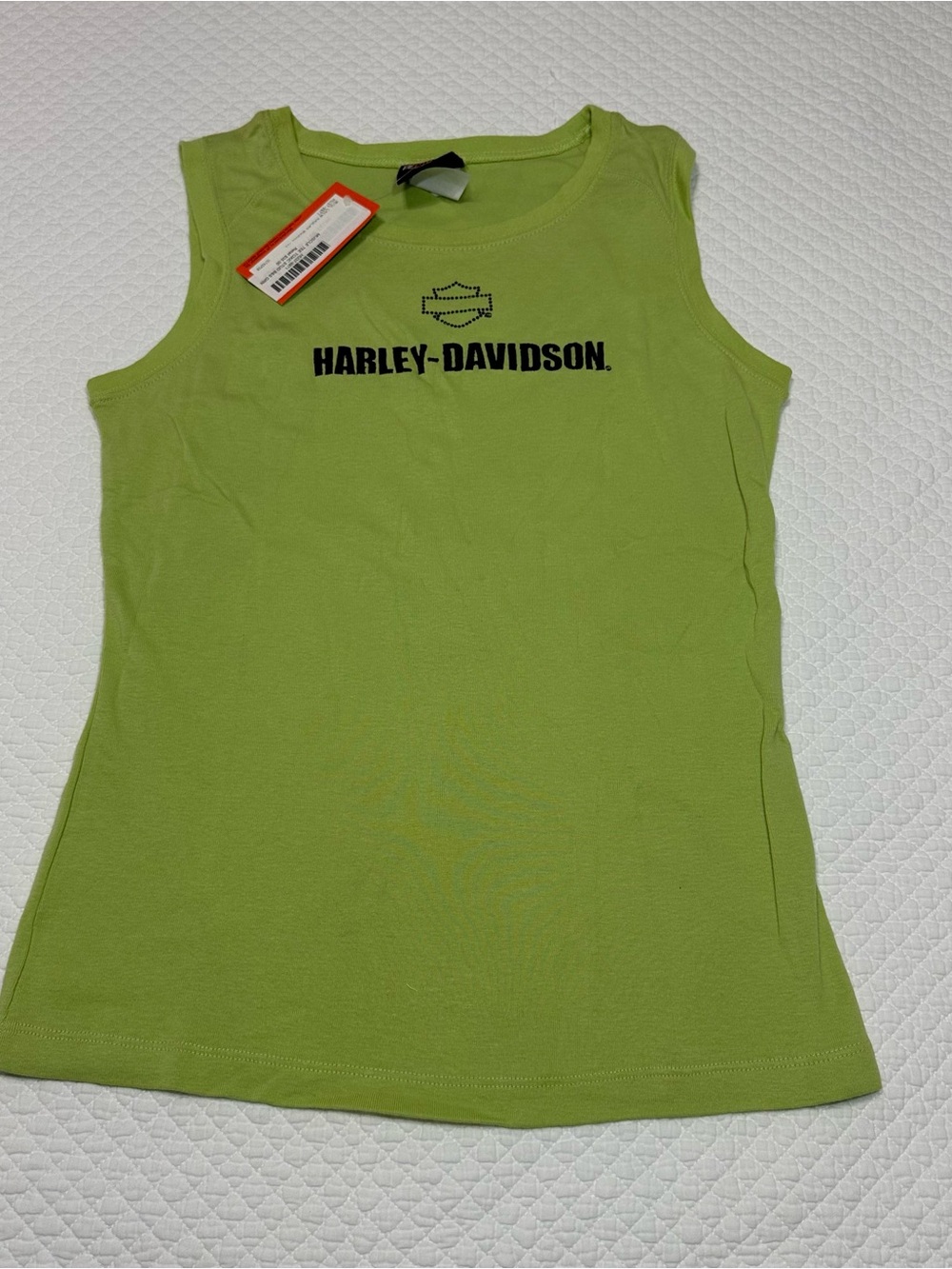 Harley-Davidson Women's Lime Green Logo Sleeveless Tank